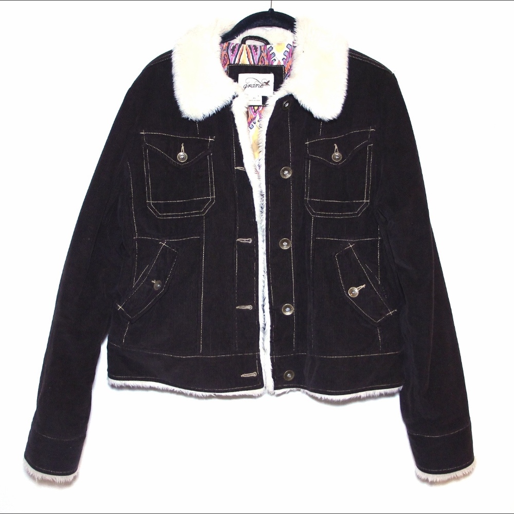 Brown Jacket Faux Fur lining